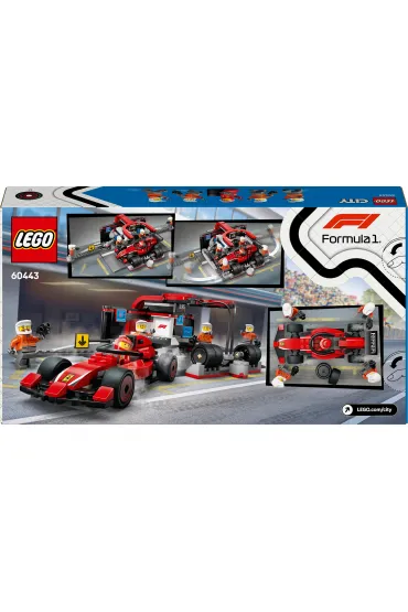 LEGO City F1® Pit stop i mechanicy z bolidem Ferrari 60443