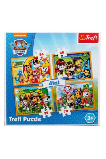 Puzzle 4w1 Zawsze na czas Trefl