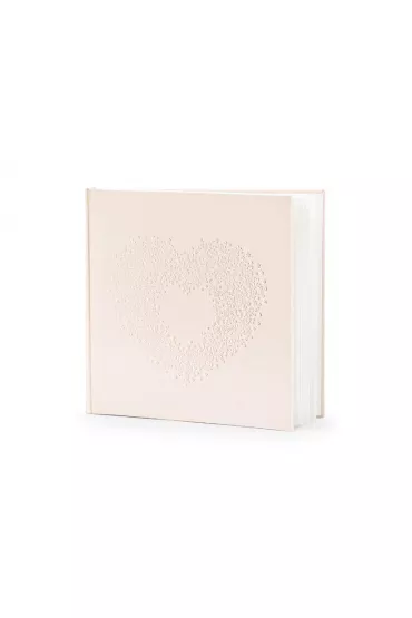 PartyDeco Ksi�ga Go�ci jasno r�owa 20,5x20,5cm 22 kartki