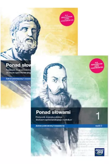 Pakiet Ponad s�owami 1. Cz�� 1 i 2. Podr�cznik do j�zyka polskiego dla liceum og�lnokszta�c�cego i technikum. Zakres podstawowy i rozszerzony - Anna R�wny, Ma�gorzata Chmiel, Joanna Ko�cierzy�ska, Anna  Cisowska, Aleksandra Wr�blewska, Helena  Kusy