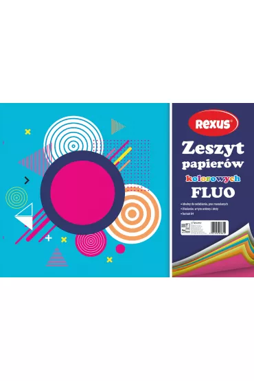 Beniamin Zeszyt papier�w kolorowych kredowanych Fluo A4 8 kartek