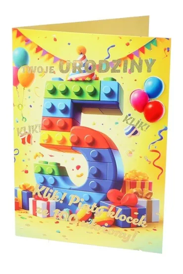 Nero KARNET URODZINY 5 B6 Z KOP NER A-039 FOL