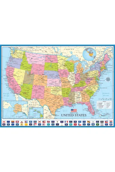 Puzzle 1000 el. Mapa Stan�w Zjednoczonych Eurographics