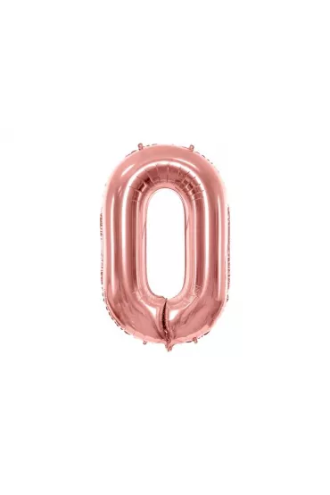PartyDeco Balon foliowy 0 r�owe z�oto 86 cm