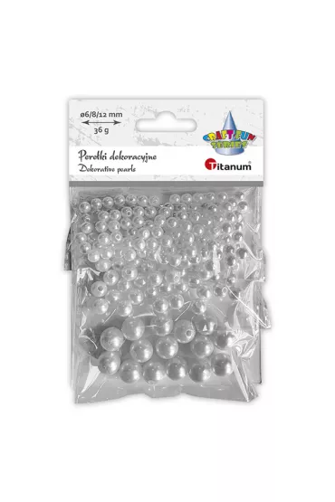 Titanum Koraliki plastikowe pere�ki bia�e 36g