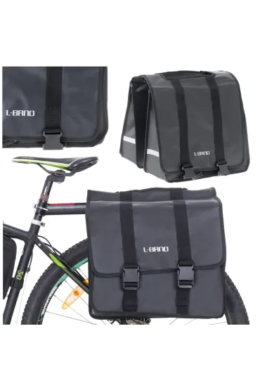 L-BRNO Torba sakwa rowerowa podw�jna dwukomorowa boczna na rower baga�nik 35L