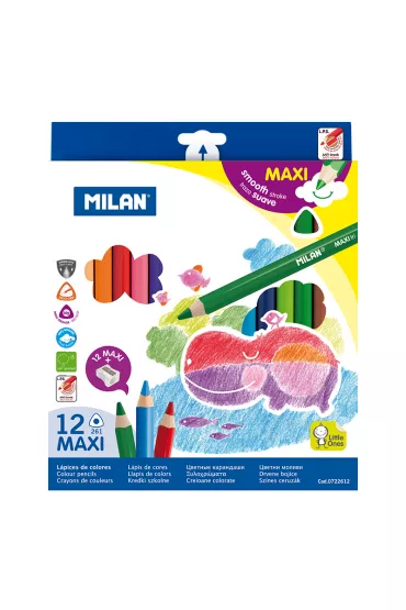 Milan Kredki Maxi tr�jk�tne 12 szt.