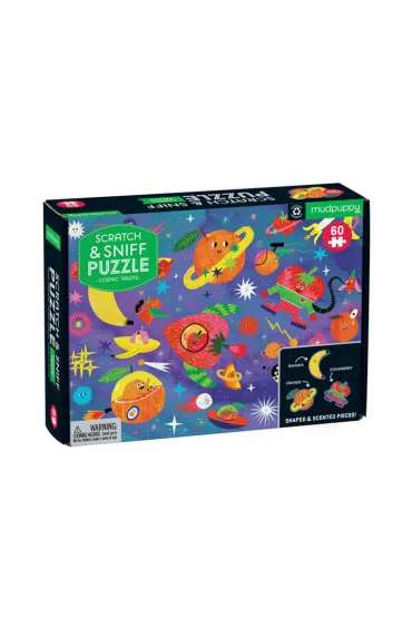 Puzzle sensoryczne z elementami zapachowymi Kosmiczne owoce 4+ Mudpuppy