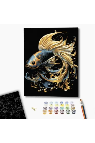 Brushme Malowanie po numerach - Magiczna Ryba 40x50cm