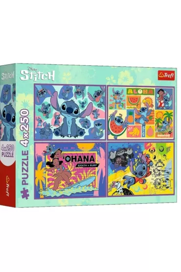 Puzzle 4w1 - Stitch (4x250 el.) Trefl