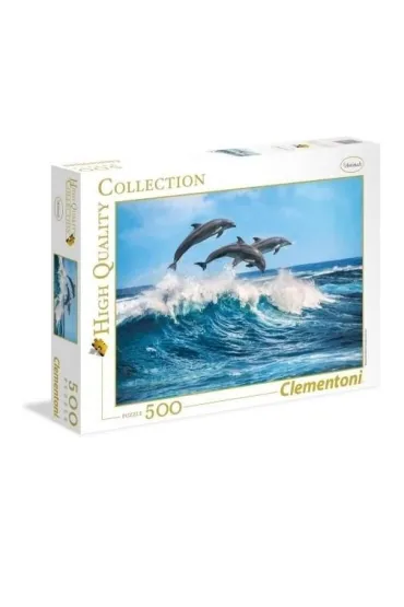 Puzzle 500 el. High Quality Collection. Delfiny Clementoni