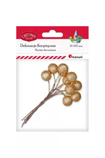 Titanum Drucik z kulk� brokatow� z�ota 15 mm