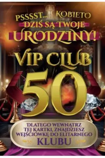 Yeku Karnet Urodziny 50 damskie