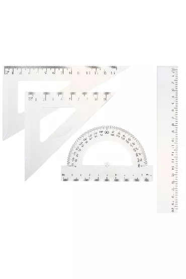 Grand Zestaw geometryczny transparent 4 elementy