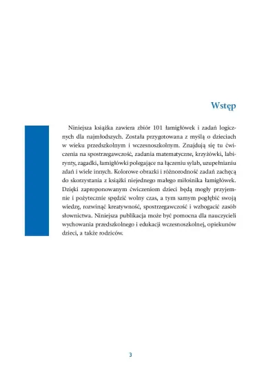 101 �amig��wek i zada� logicznych dla dzieci - Katarzyna Michalec