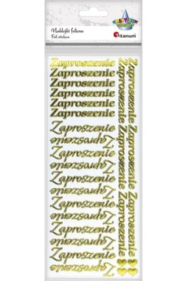Titanum Naklejki foliowe napis Zaproszenie 28 szt.