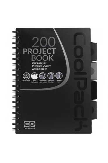 CoolPack Ko�obrulion B5 Black kratka 100 kartek