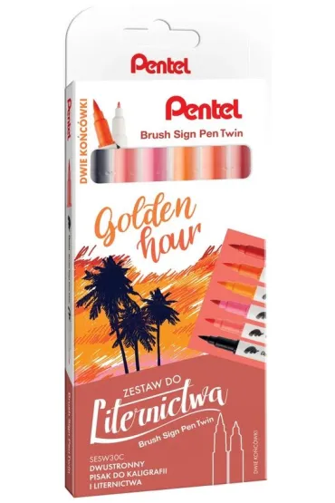 Pentel Zestaw do liternictwa Brush SESW30-ST6GHPL 6 kolor�w