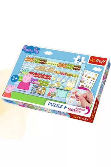Puzzle+ 35. �winka Peppa na zakupach Trefl