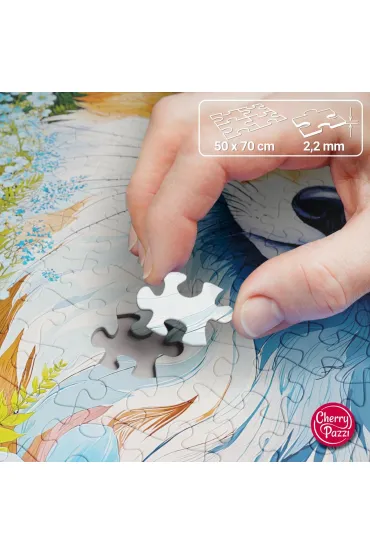 Puzzle 1000 el. Red Fox in Flowers CherryPazzi