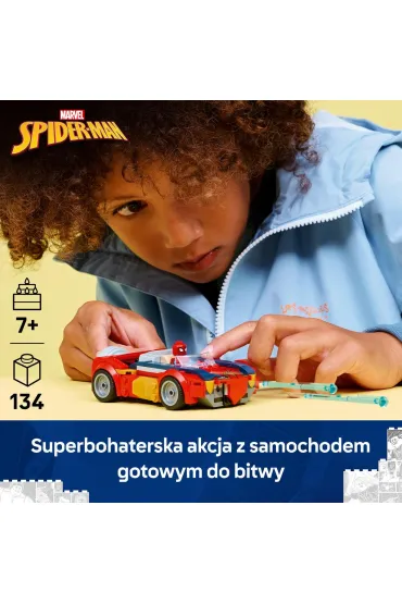 LEGO Super Heroes Spider-Man w samochodzie kontra zvenomowany Wolverine 76336