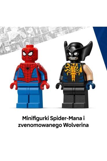 LEGO Super Heroes Spider-Man w samochodzie kontra zvenomowany Wolverine 76336