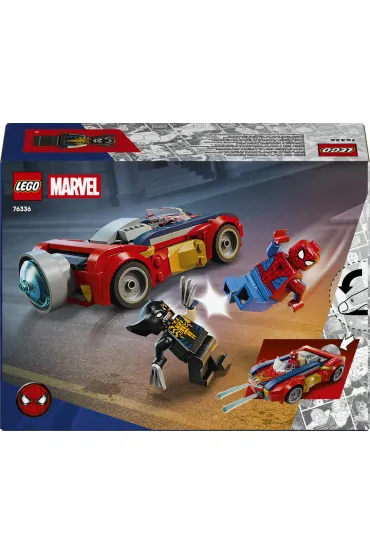 LEGO Super Heroes Spider-Man w samochodzie kontra zvenomowany Wolverine 76336