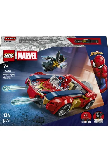 LEGO Super Heroes Spider-Man w samochodzie kontra zvenomowany Wolverine 76336