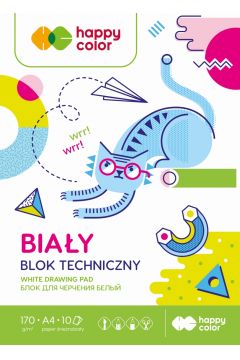 Happy Color Blok techniczny A4 biay 10 kartek