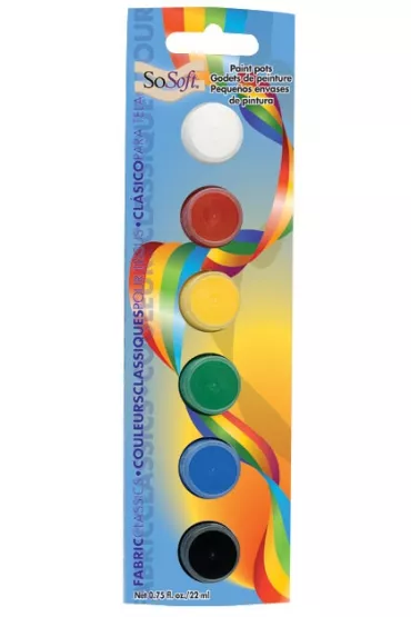 Zestaw farb do tkanin 6 kolor�w 22ml