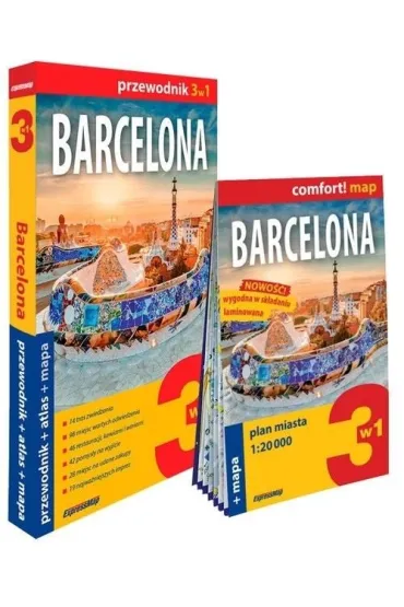 Barcelona 3w1 przewodnik + atlas + mapa - Larysa Rogala