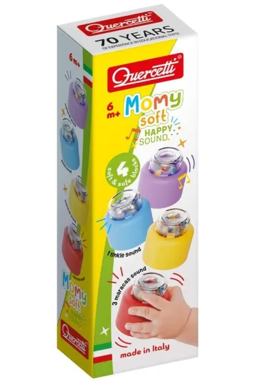 Klocki Momy Soft mi�kkie z grzechotk� 4el