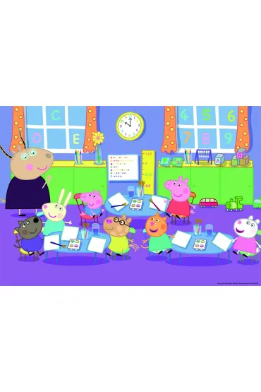 Puzzle 2x24 el. �winka Peppa i ca�a klasa Ravensburger