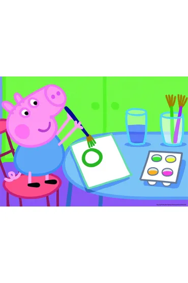 Puzzle 2x24 el. �winka Peppa i ca�a klasa Ravensburger