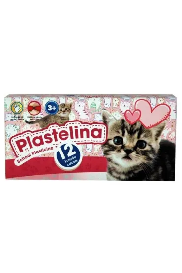 Plastelina szkolna Kotki 12 kolor�w ASTRA