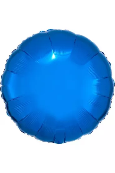 Amscan Balon foliowy metalik niebieski okr�g�y 43cm