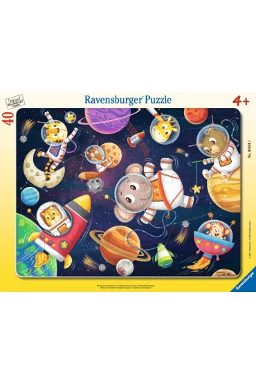 Puzzle 40 Animals in Space Frame Ravensburger