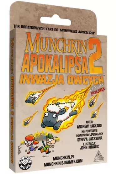 Munchkin Apokalipsa 2. Inwazja Owcych Black Monk - Andrew Hackard