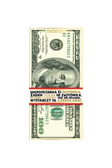 Kukartka Czekolada 100 dolar�w