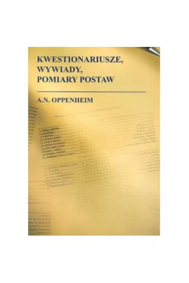 Kwestionariusze,Wywiady,Pomiary Ii A.n.openhaim - Abraham Naftali Oppenheim