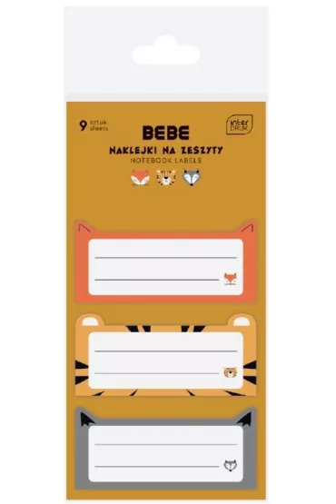 BEBE Friends Naklejki na zeszyt BB Friend Boys 9szt 9 szt.