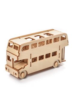 Drewniane Puzzle Model 3D - Autobus Robotime