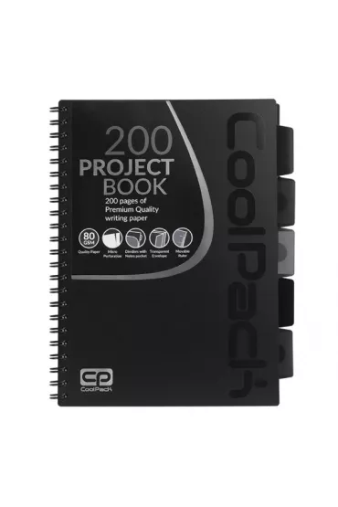 CoolPack Ko�obrulion A4 czarny kratka 100 kartek