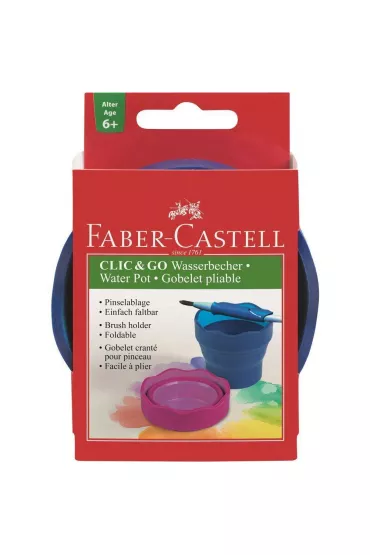 Faber-Castell Pojemnik na wod� Click&Go niebieski