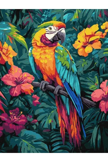 Ideyka Malowanie po numerach - Tropikalny ptak 30x40cm