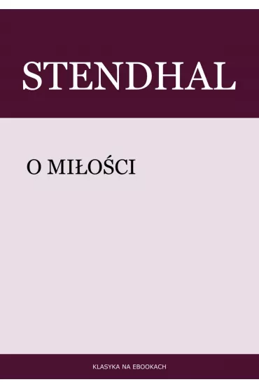eBook O mi�o�ci mobi epub - Stendhal