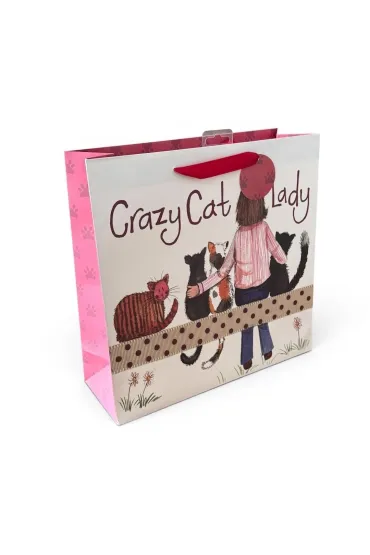 Alex Clark Torebka prezentowa du�a - Crazy Cat Lady Kociara