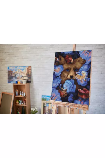 Twoje Hobby Malowanie po numerach - Lis w kwiatach 40x50cm