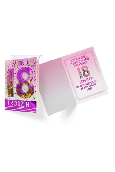 Kukartka Karnet B6 Urodziny 18