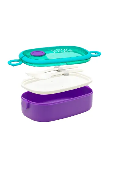 �niadani�wka Aqua Pure ze sztu�cami - mint/lavender